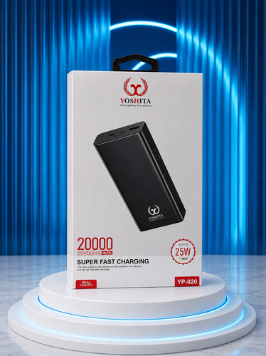 پاوربانک ۲۰۰۰۰ میلیآمپر یوشیتا مدل YP-020 با شارژ سریع ۲۵ وات (کوچکترین حجم صنعت)